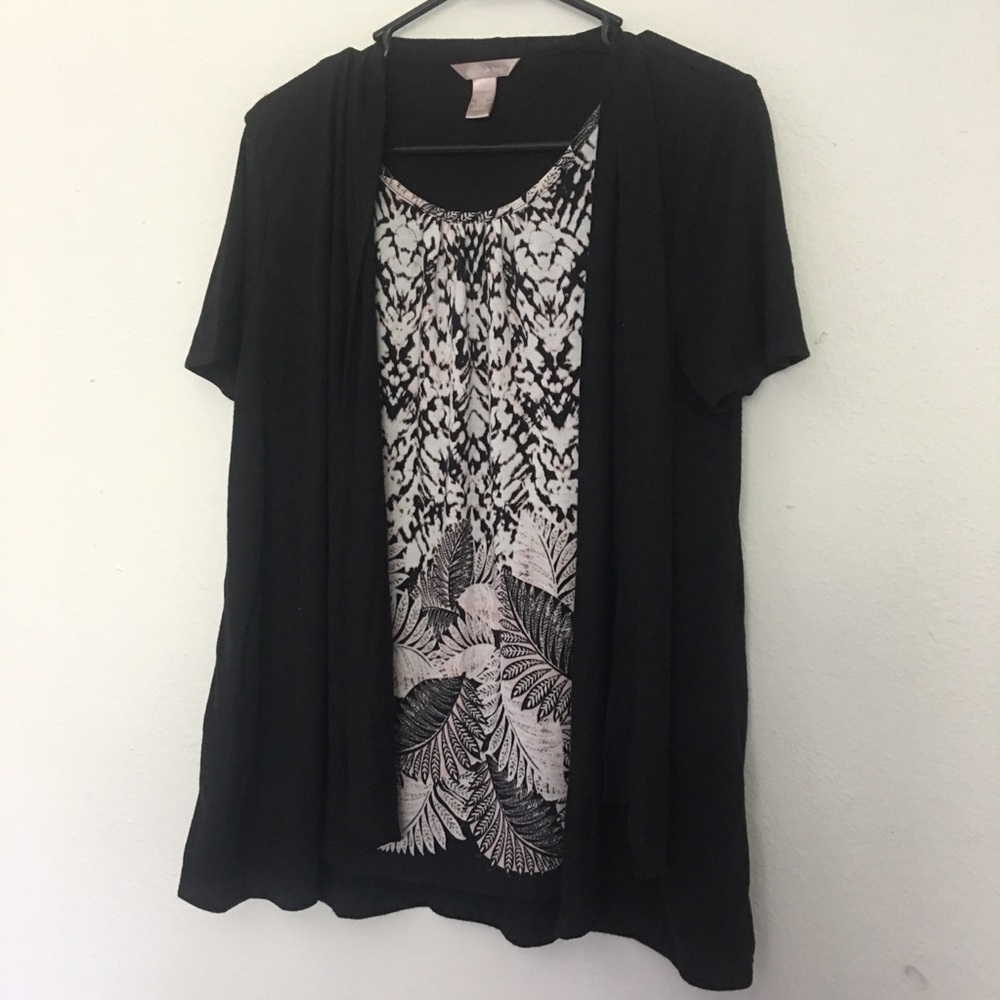 Black and pink blouse